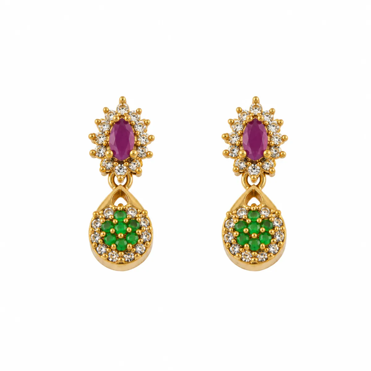 Red Stone Studs