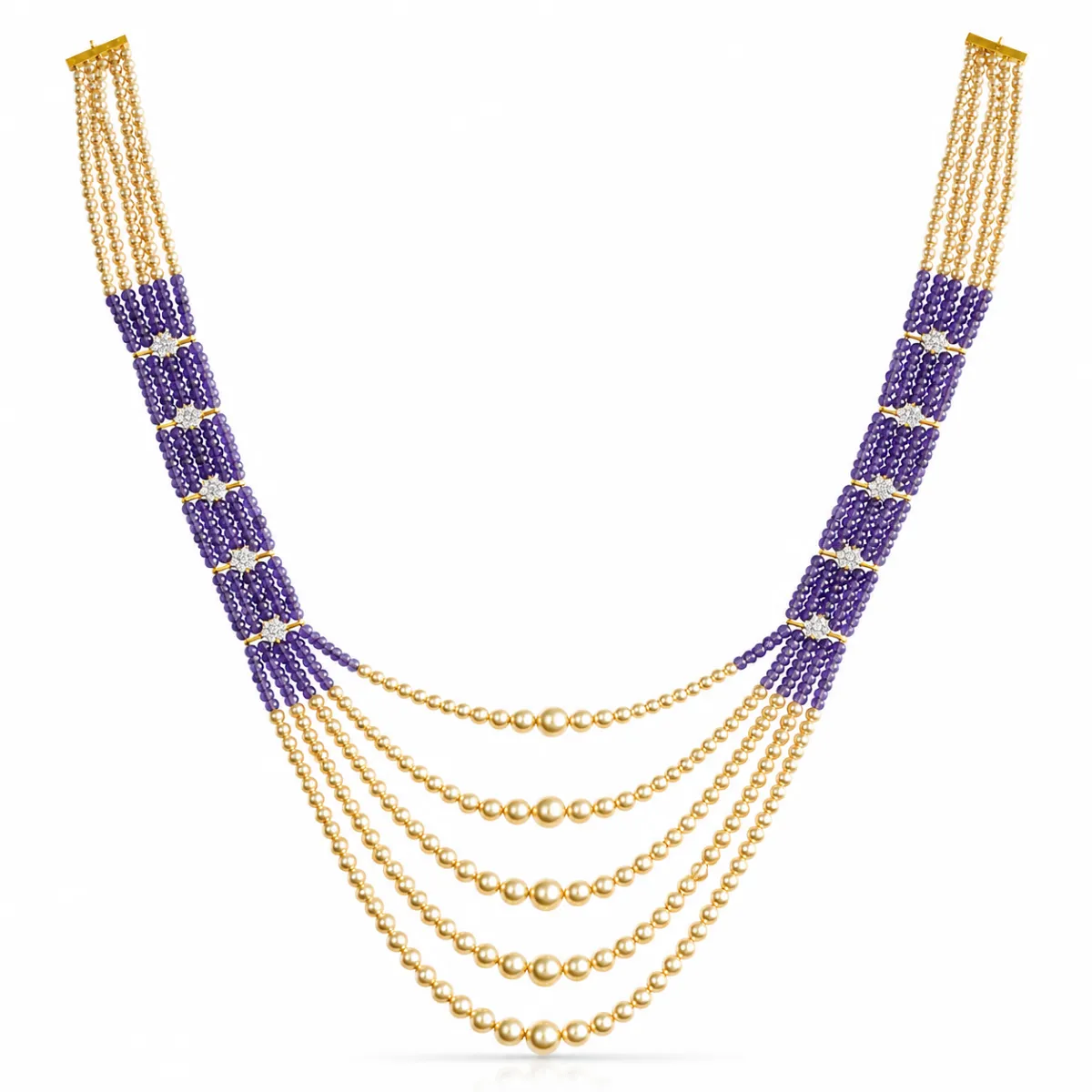 Purple & White Beads HARAM