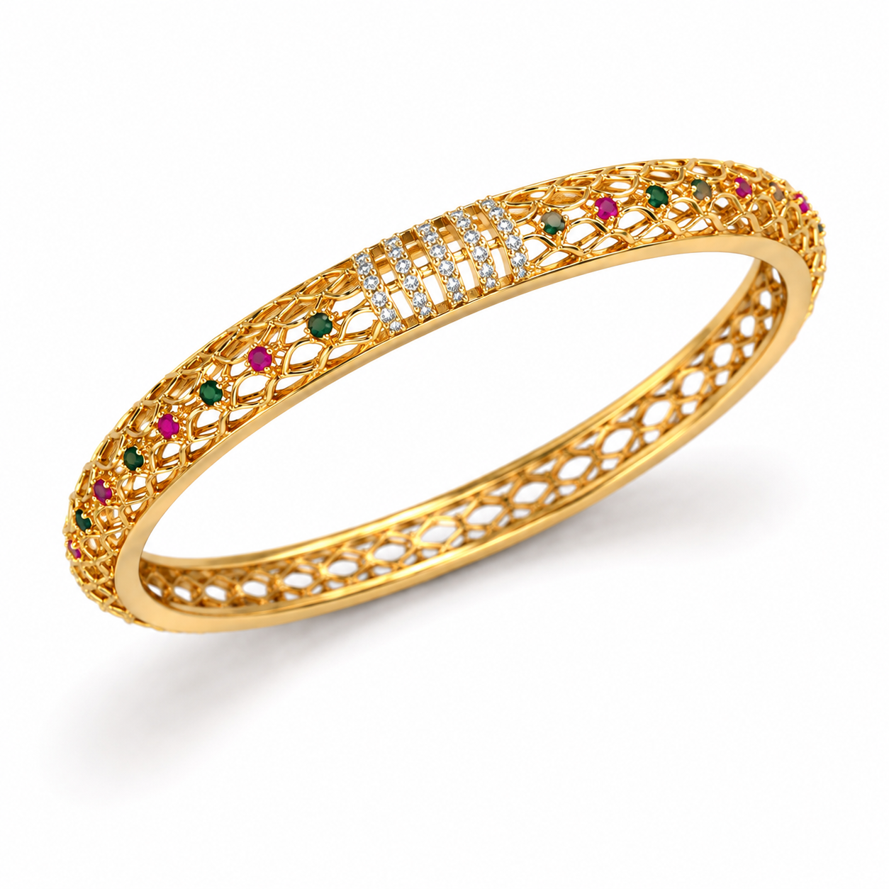 mutli stone Bangle Set