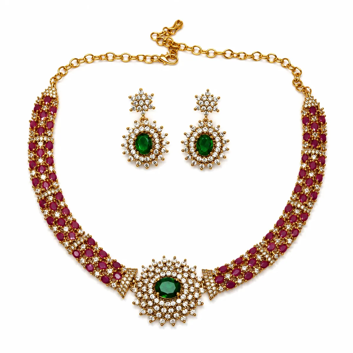 Trending Pink & Green Necklace