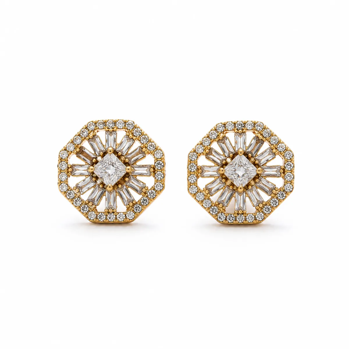 White stone Studs