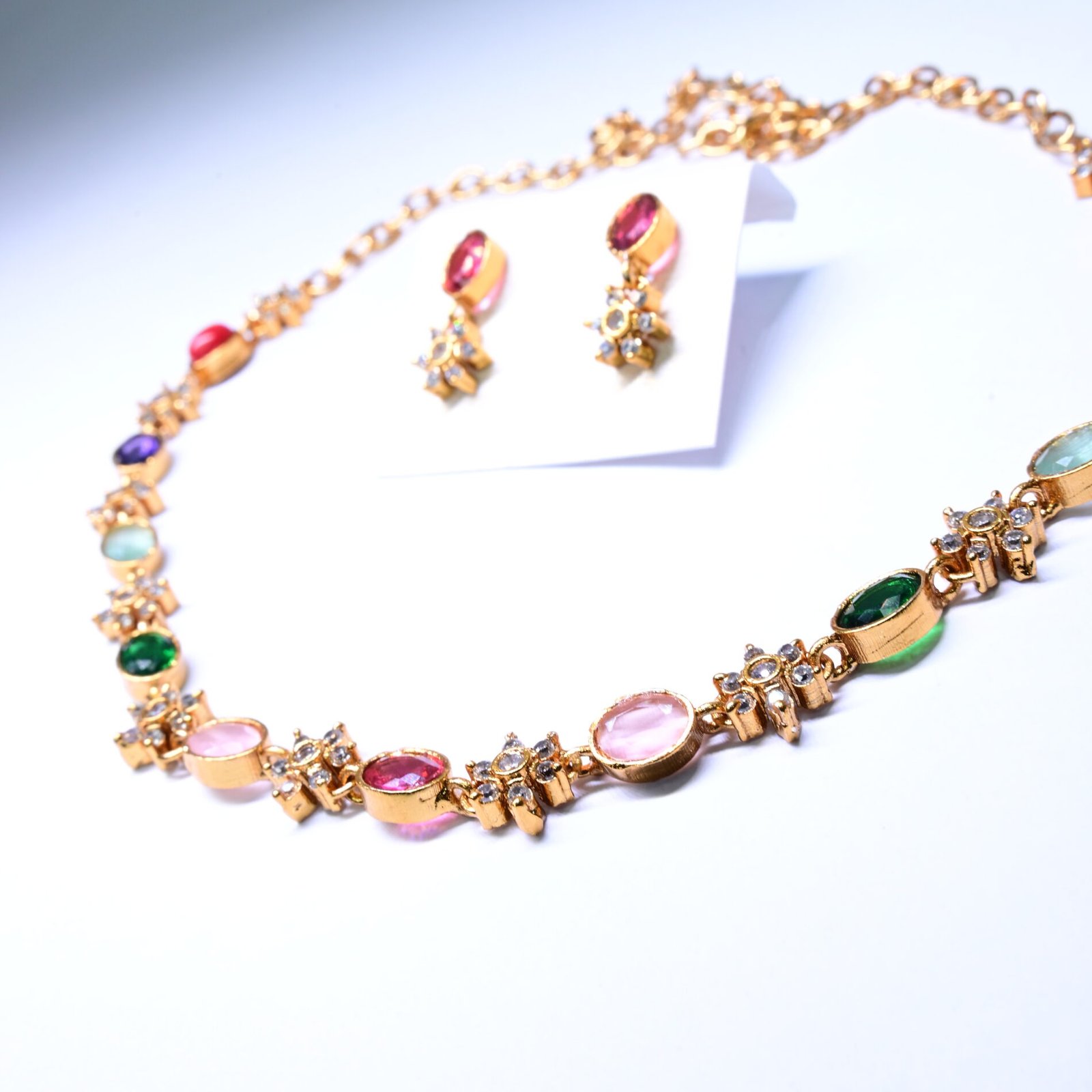 Mutli color stone neacklace