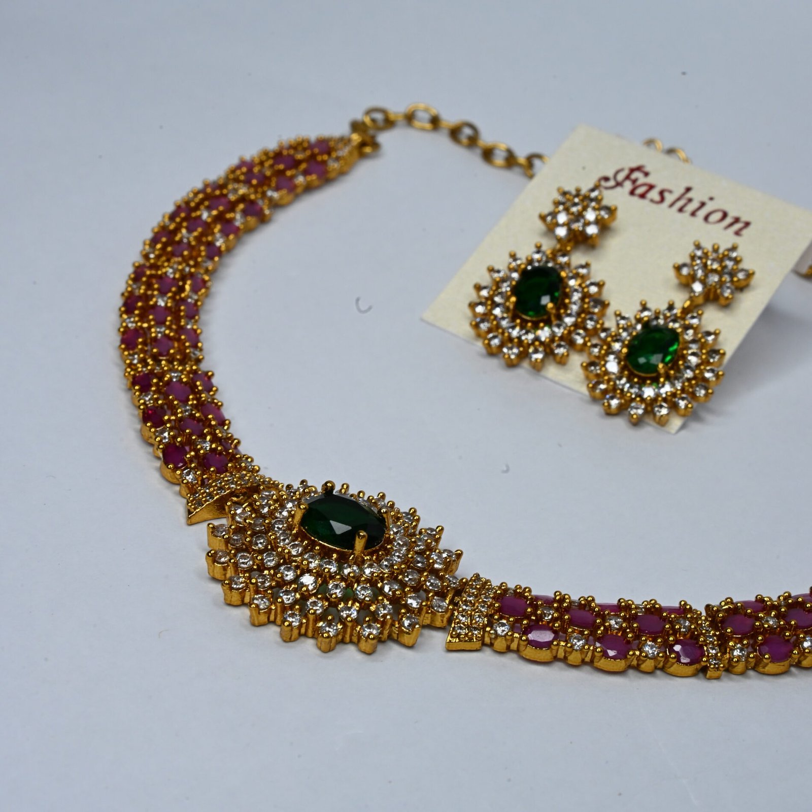 Trending Pink & Green Necklace