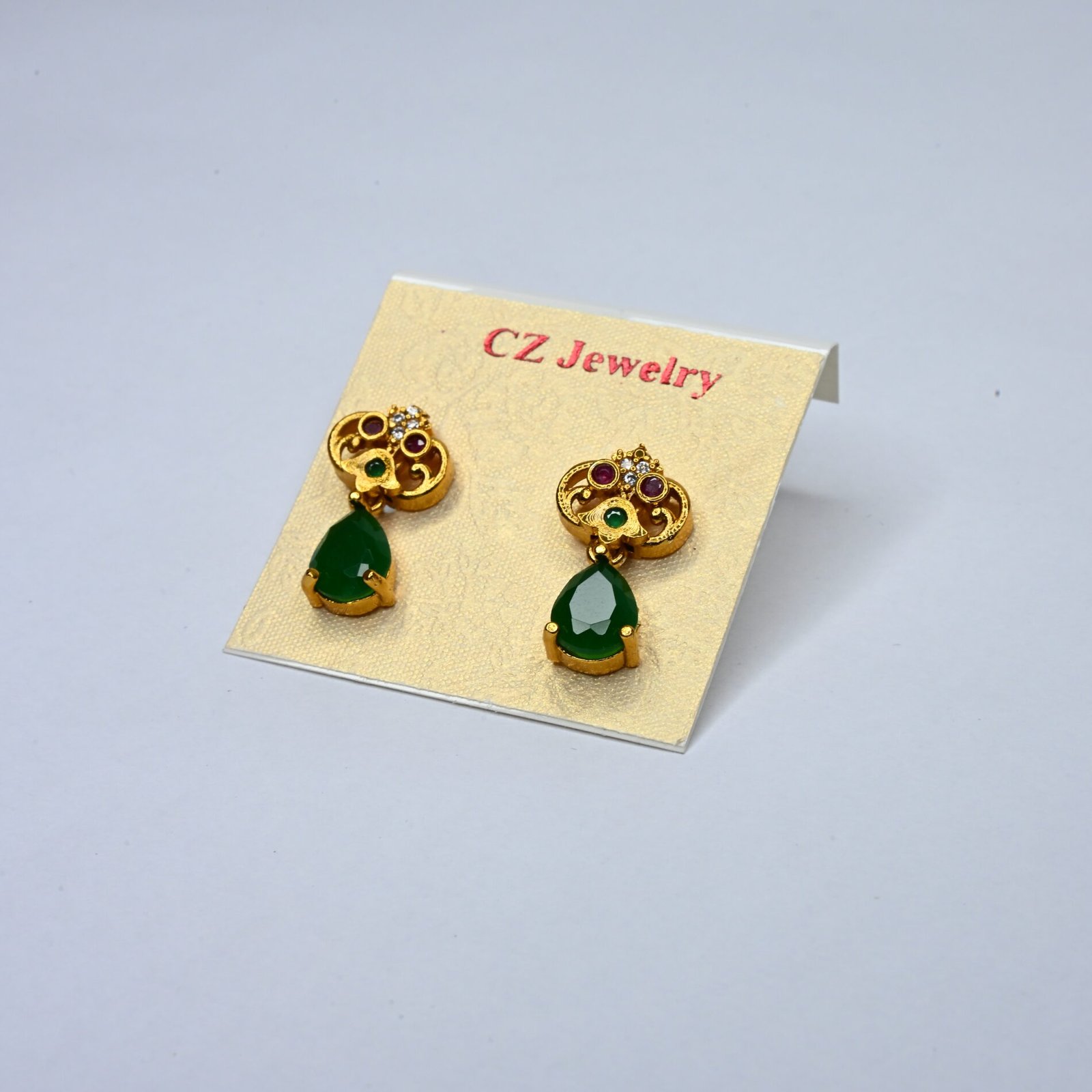Green stone Studs